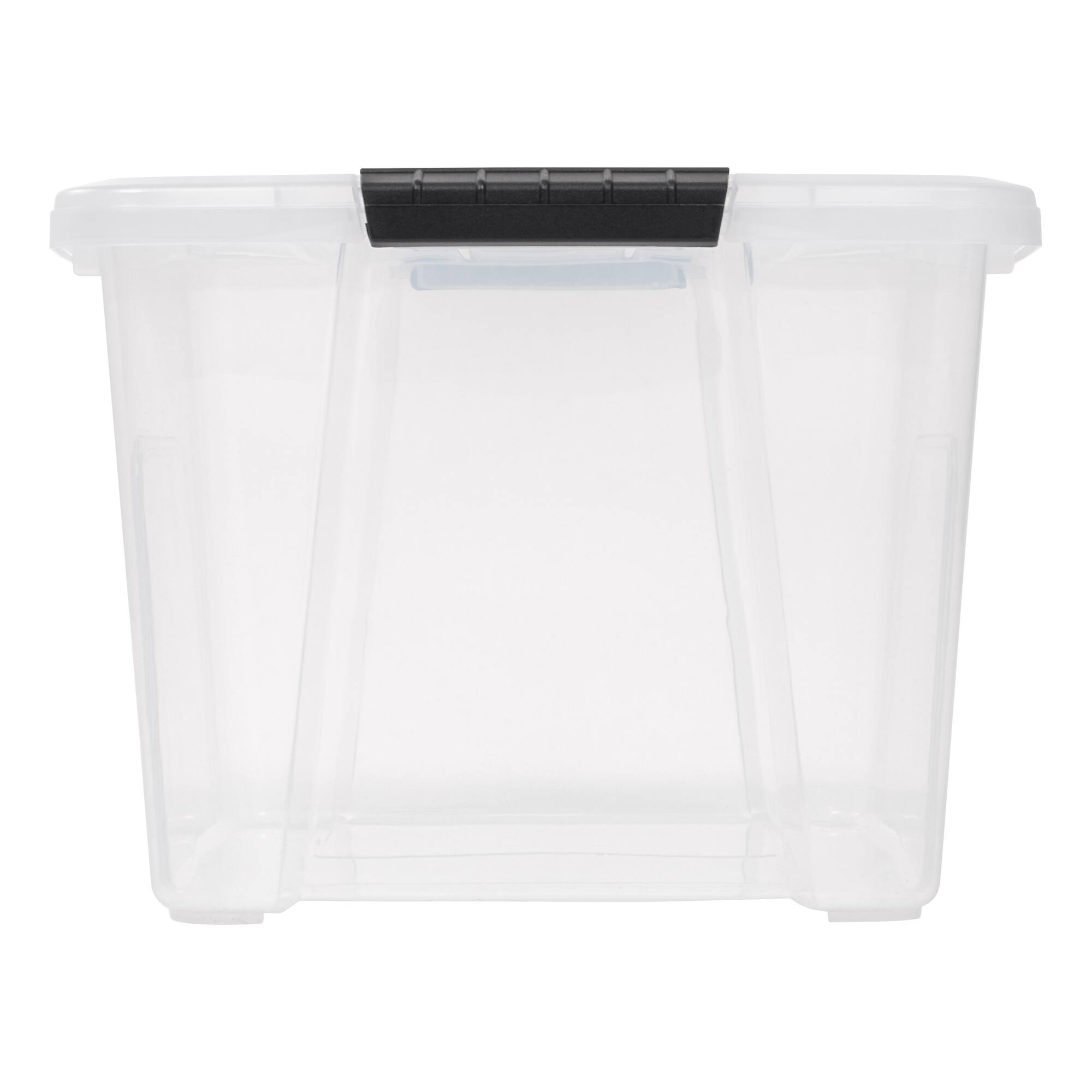 IRIS® 32qt. Buckled Clear Boxes with Clear Buckle Lids, 4ct.